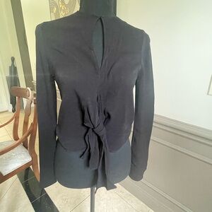 Zara Black Long Sleeve Crop Top